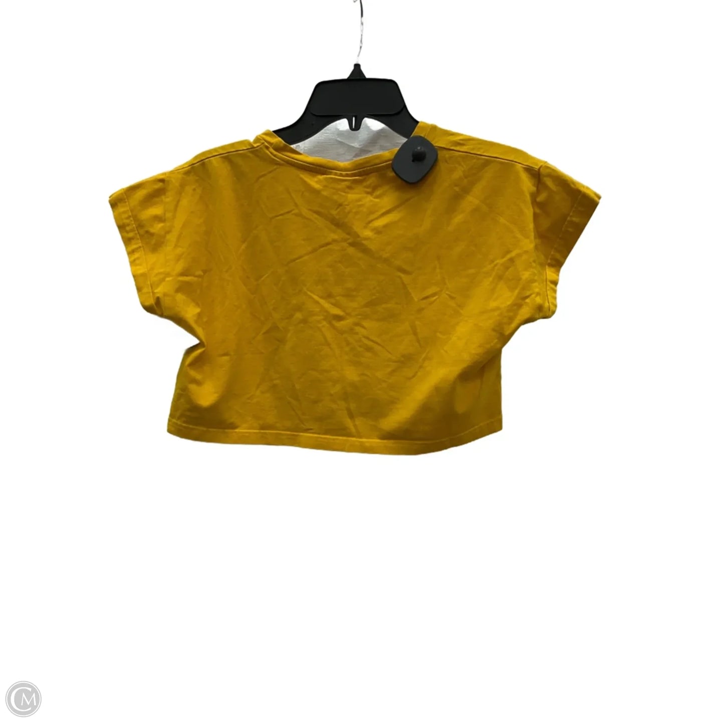 Athletic Top Short Sleeve By Gym Shark In Yellow, Size: M