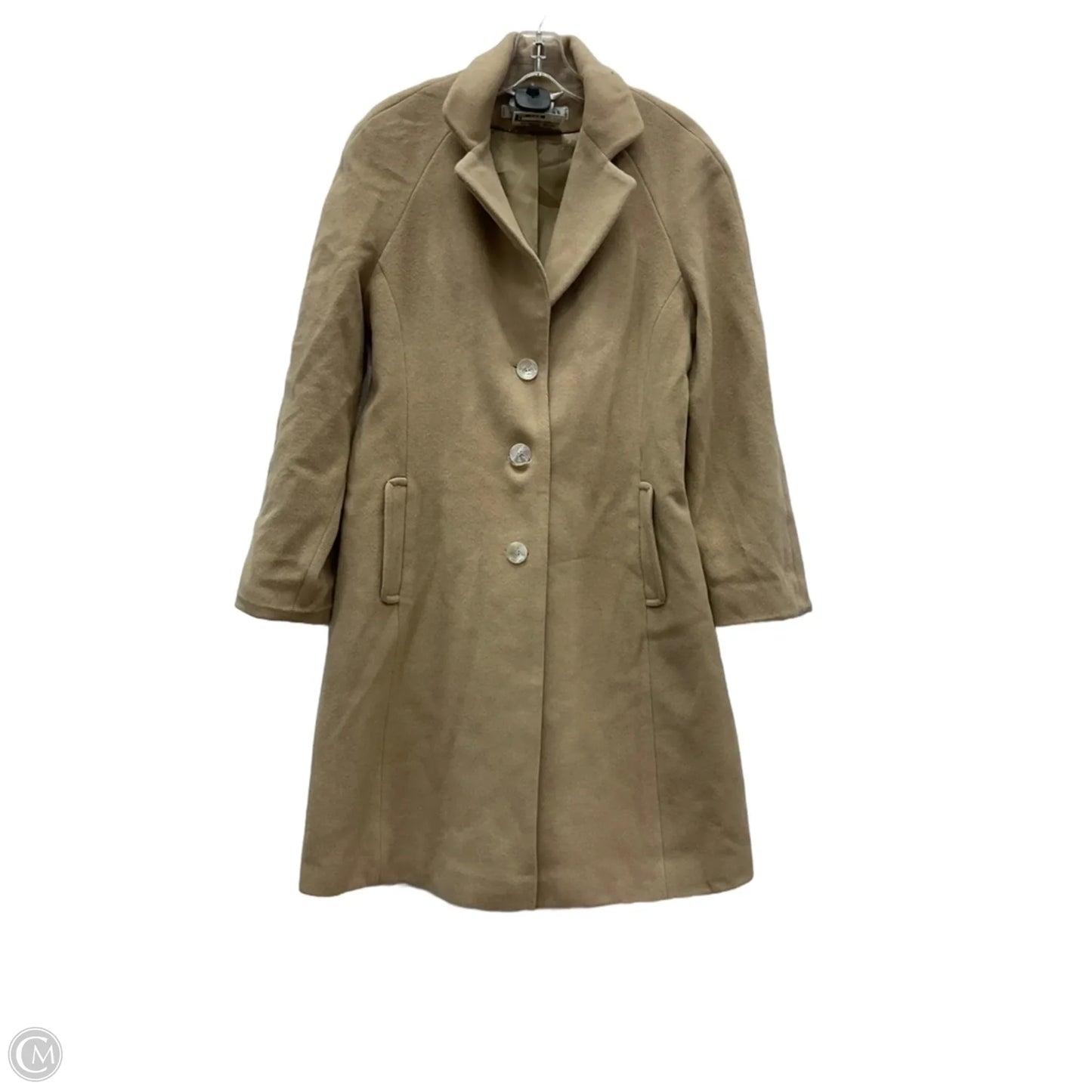 Coat Trench Coat By Larry Levine In Beige, Size: 8