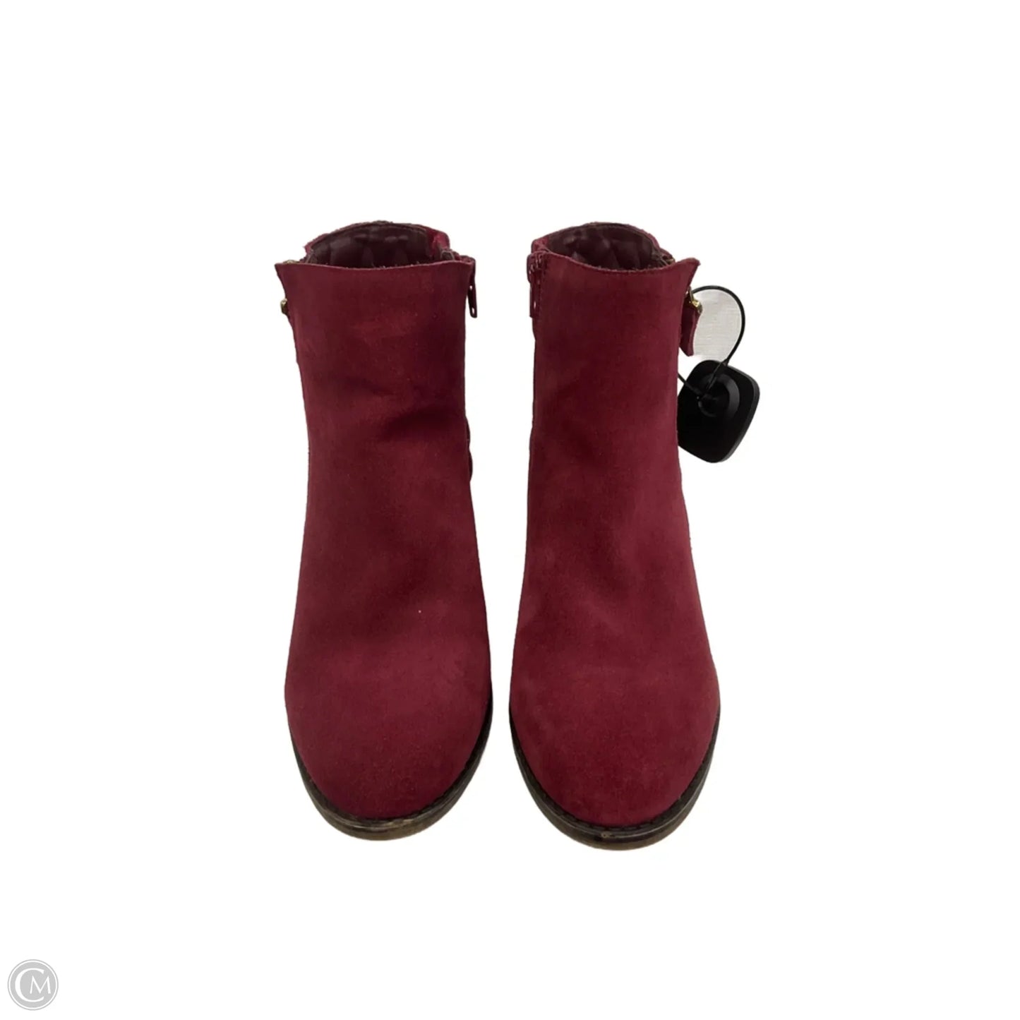 Boots Ankle Heels By White Mountain In Maroon, Size: 8.5