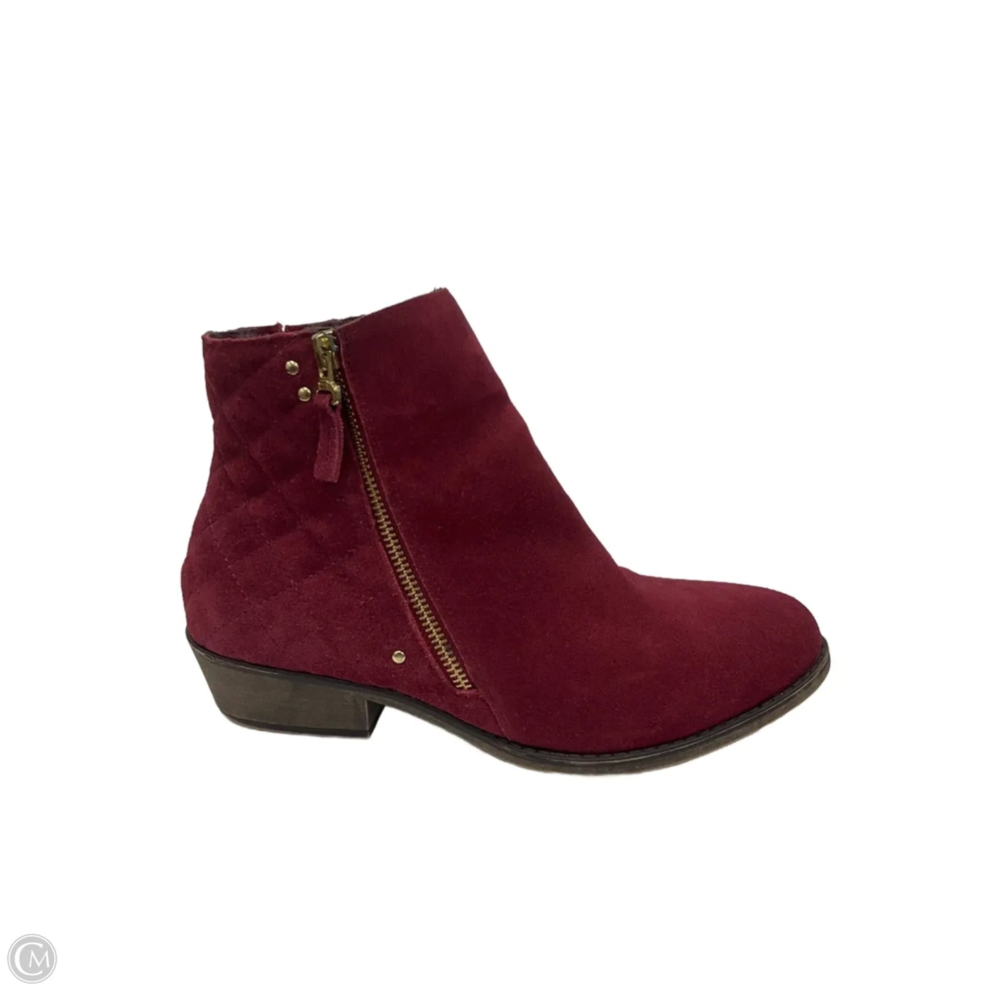Boots Ankle Heels By White Mountain In Maroon, Size: 8.5