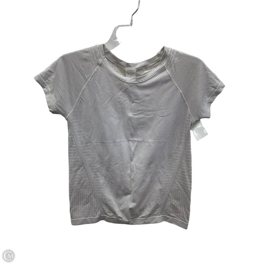 Athletic Top Short Sleeve By Athleta In Striped Pattern, Size: S
