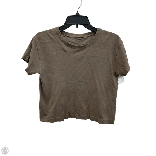 Athletic Top Short Sleeve By Athleta In Brown, Size: S
