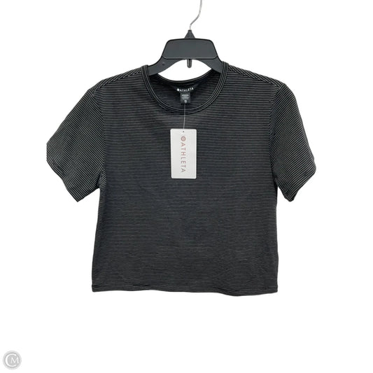 Athletic Top Short Sleeve By Athleta In Striped Pattern, Size: Xs