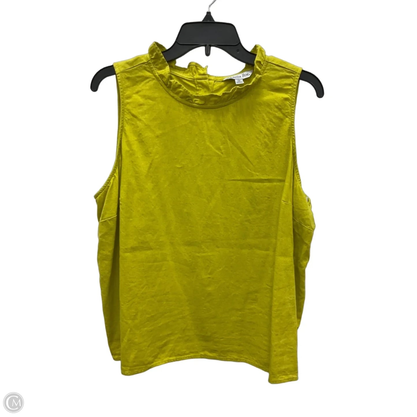Top Sleeveless By Ophelia Roe In Green, Size: 1x