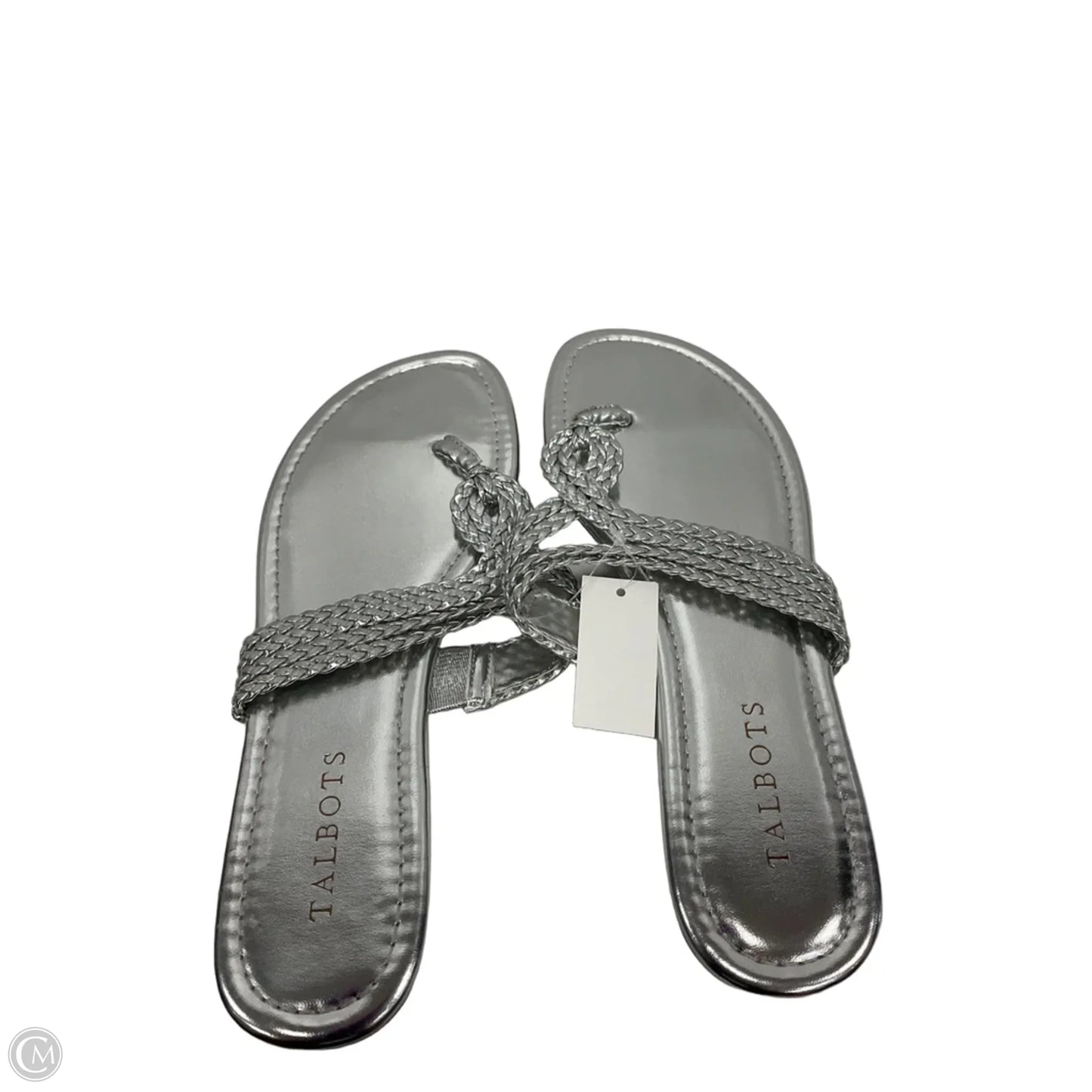 Sandals Flip Flops By Talbots In Silver, Size: 7