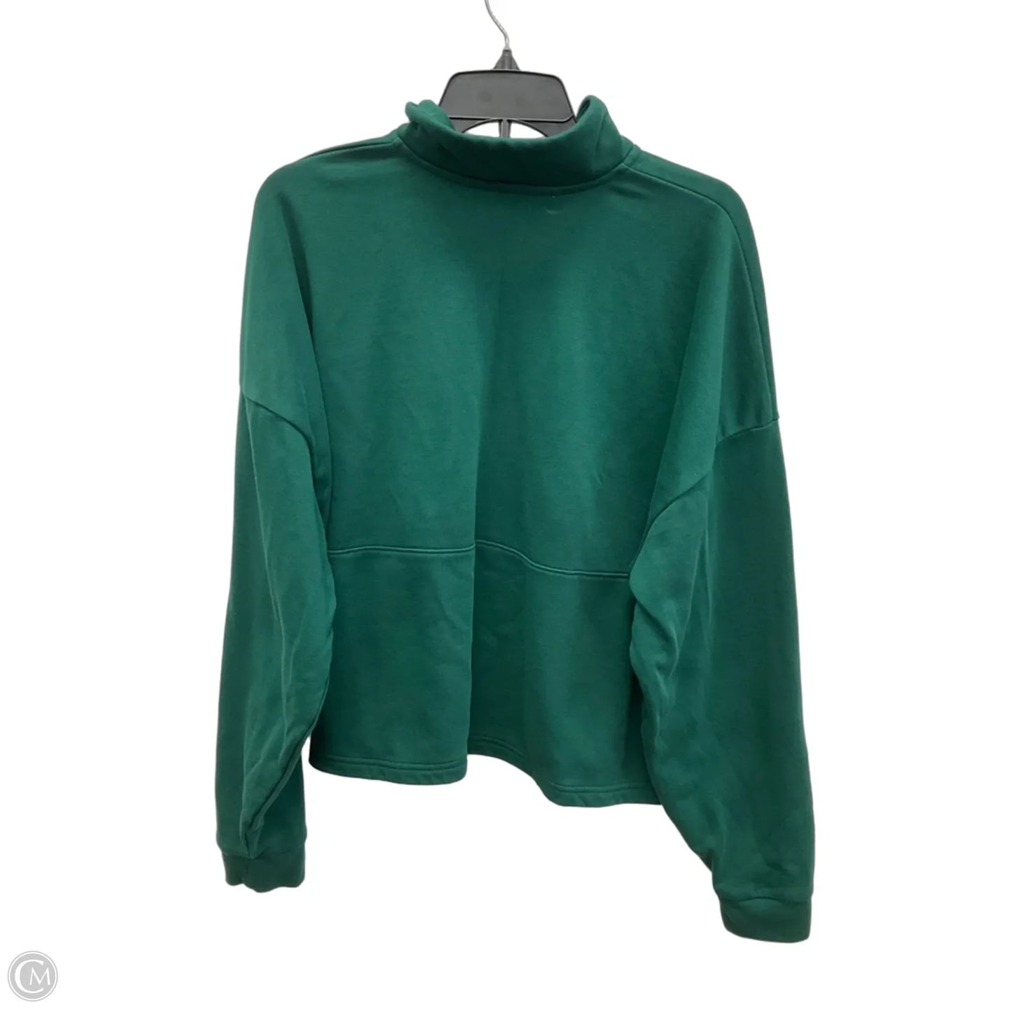 Athletic Top Long Sleeve Collar By Under Armour In Green, Size: L