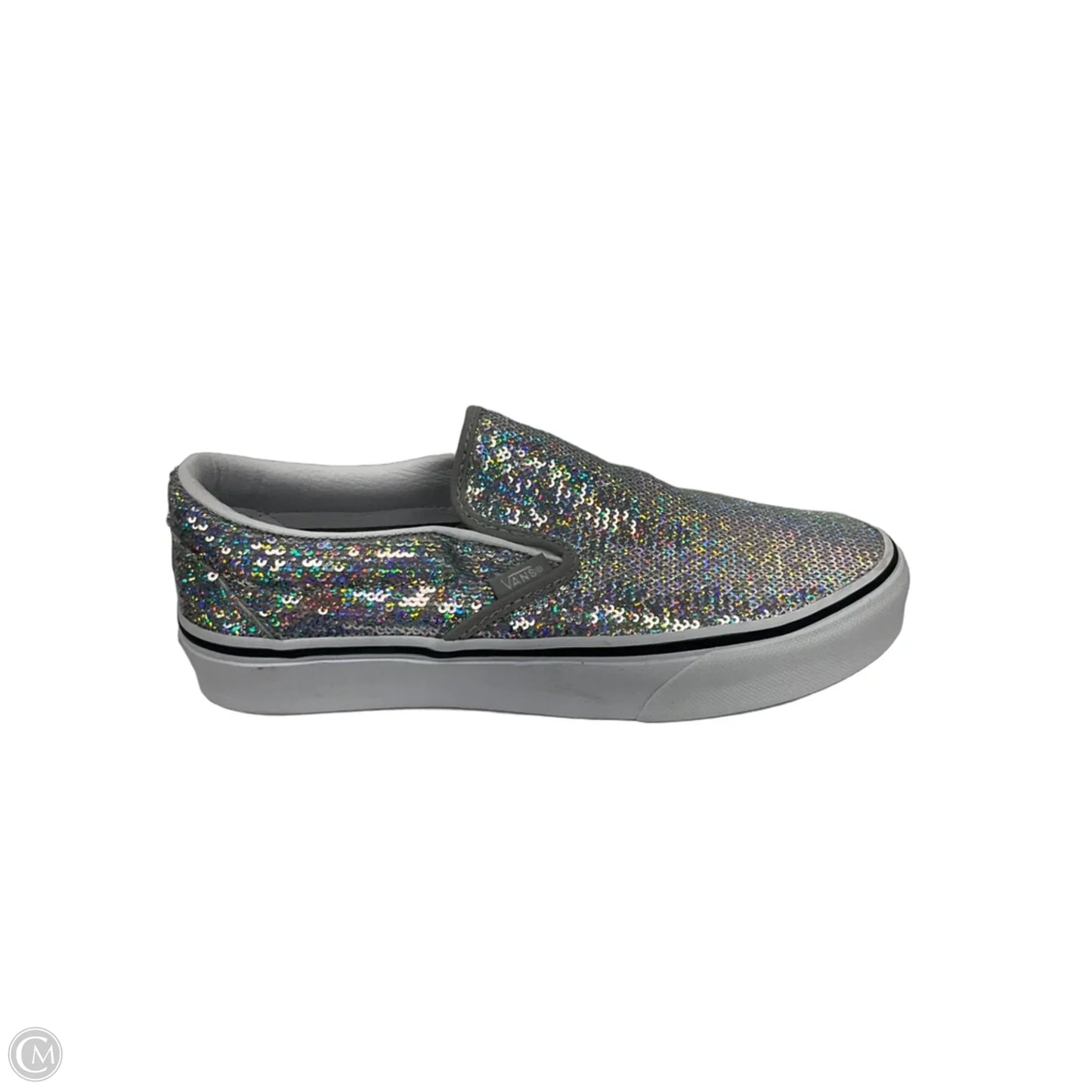 Shoes Sneakers By Vans In Silver, Size: 7