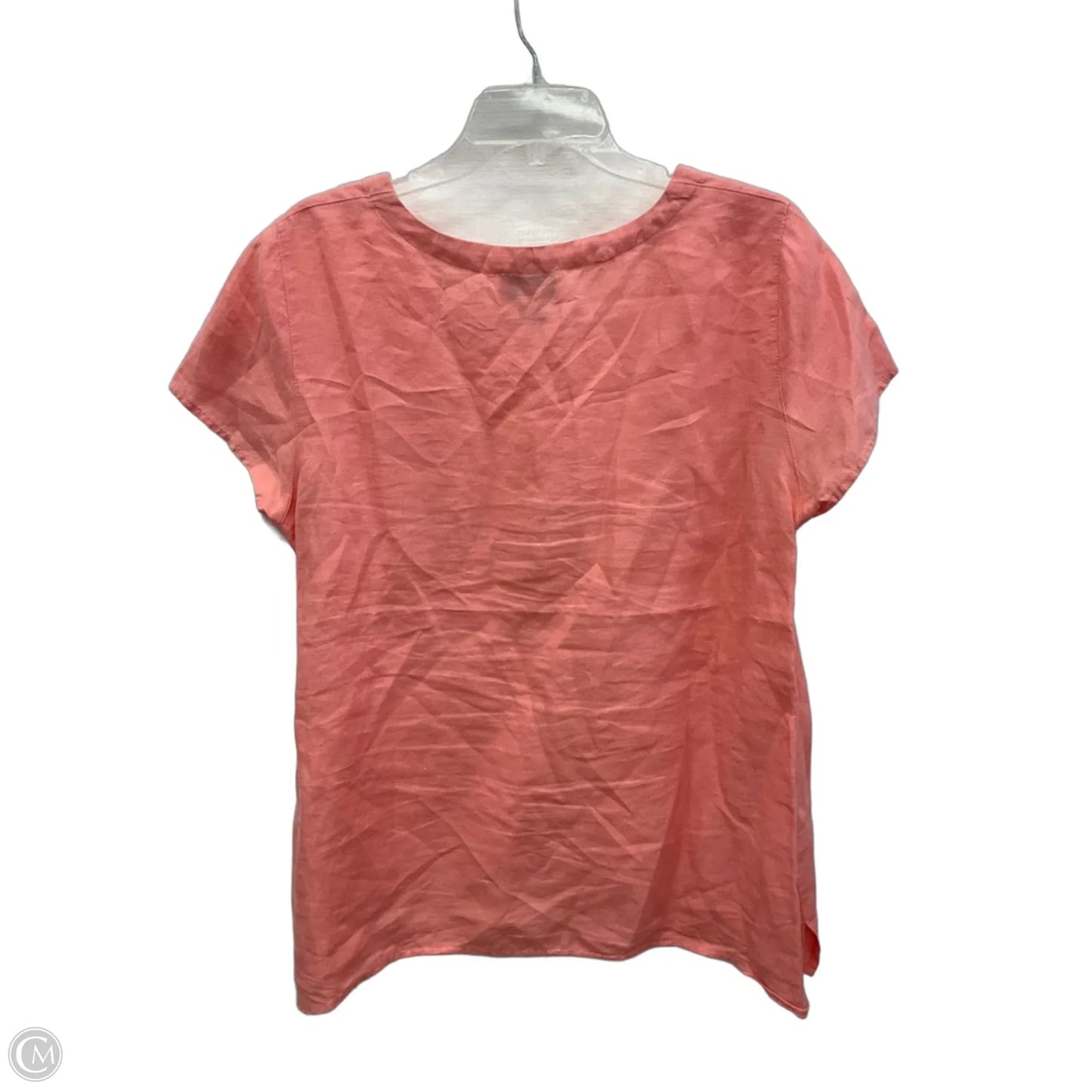 Top Short Sleeve By Peck And Peck In Peach, Size: L