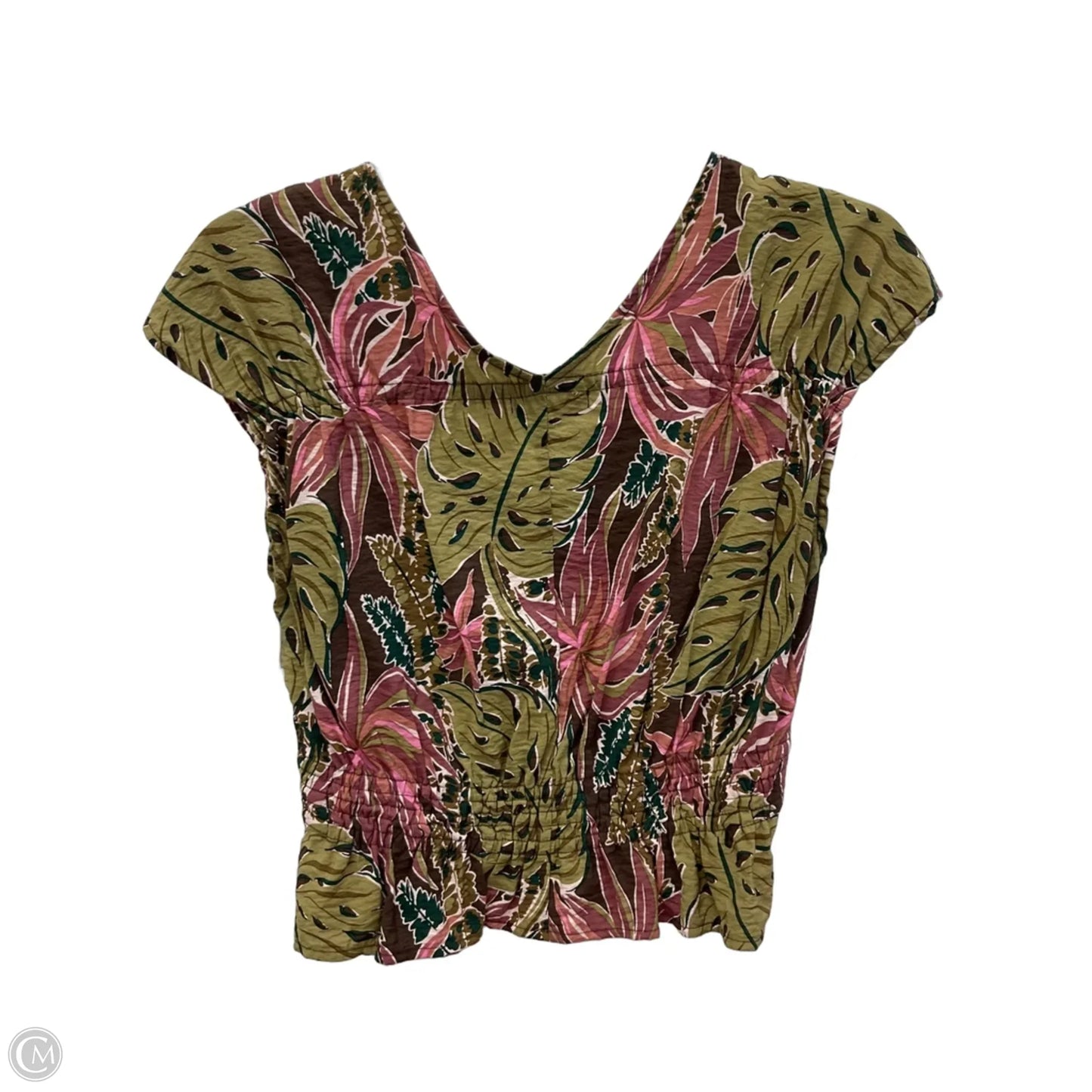 Top Sleeveless By Madewell In Green & Pink, Size: M