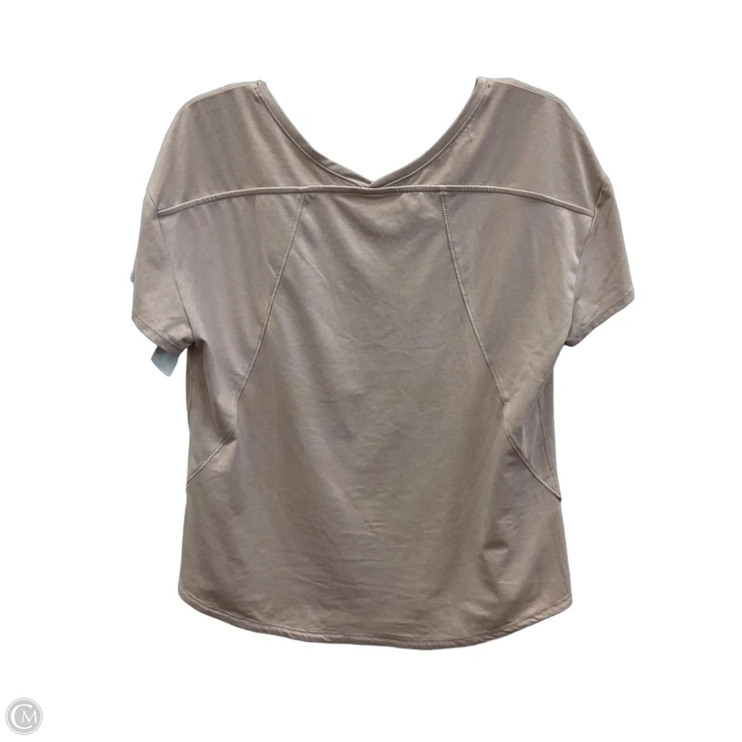 Athletic Top Short Sleeve By Apana In Pink, Size: L