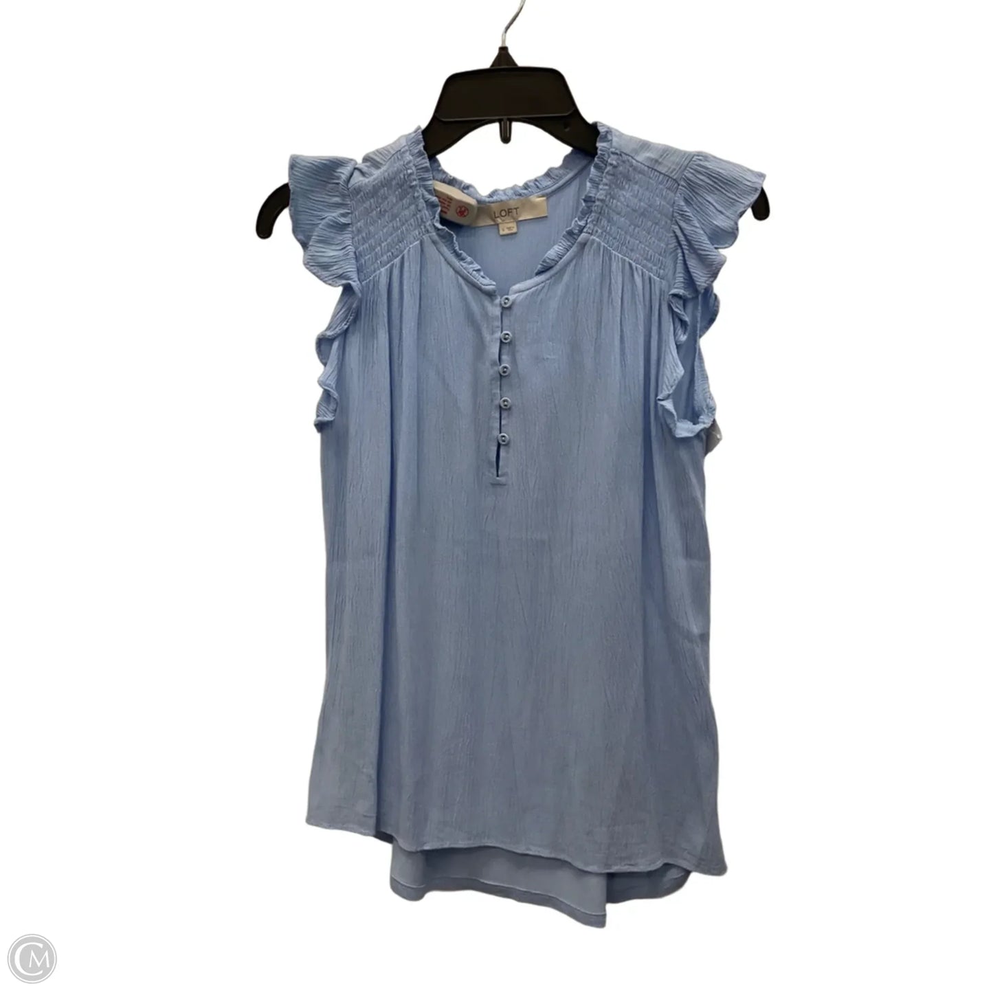 Top Short Sleeve By Loft In Blue, Size: S