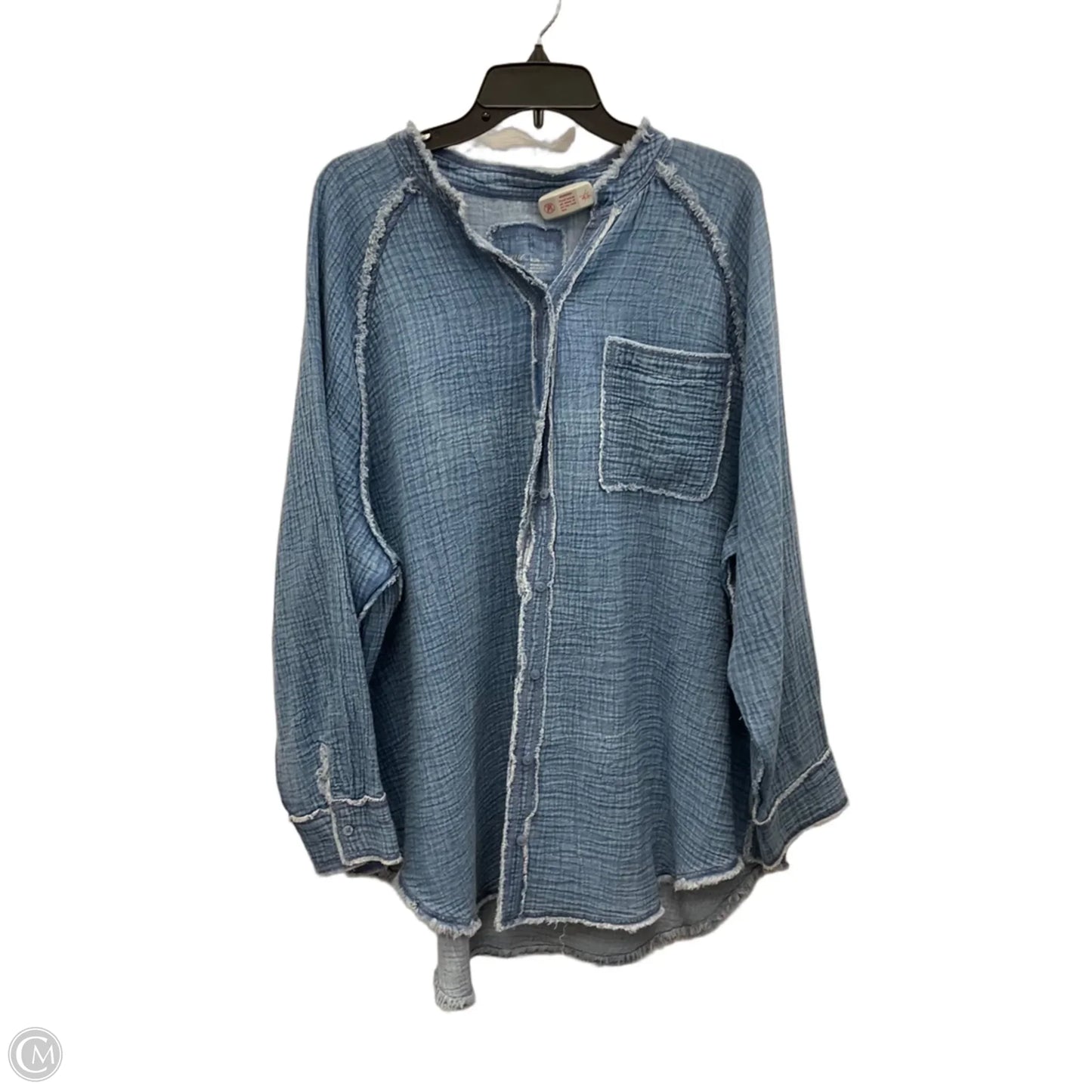 Top Long Sleeve By Aerie In Blue, Size: Xl