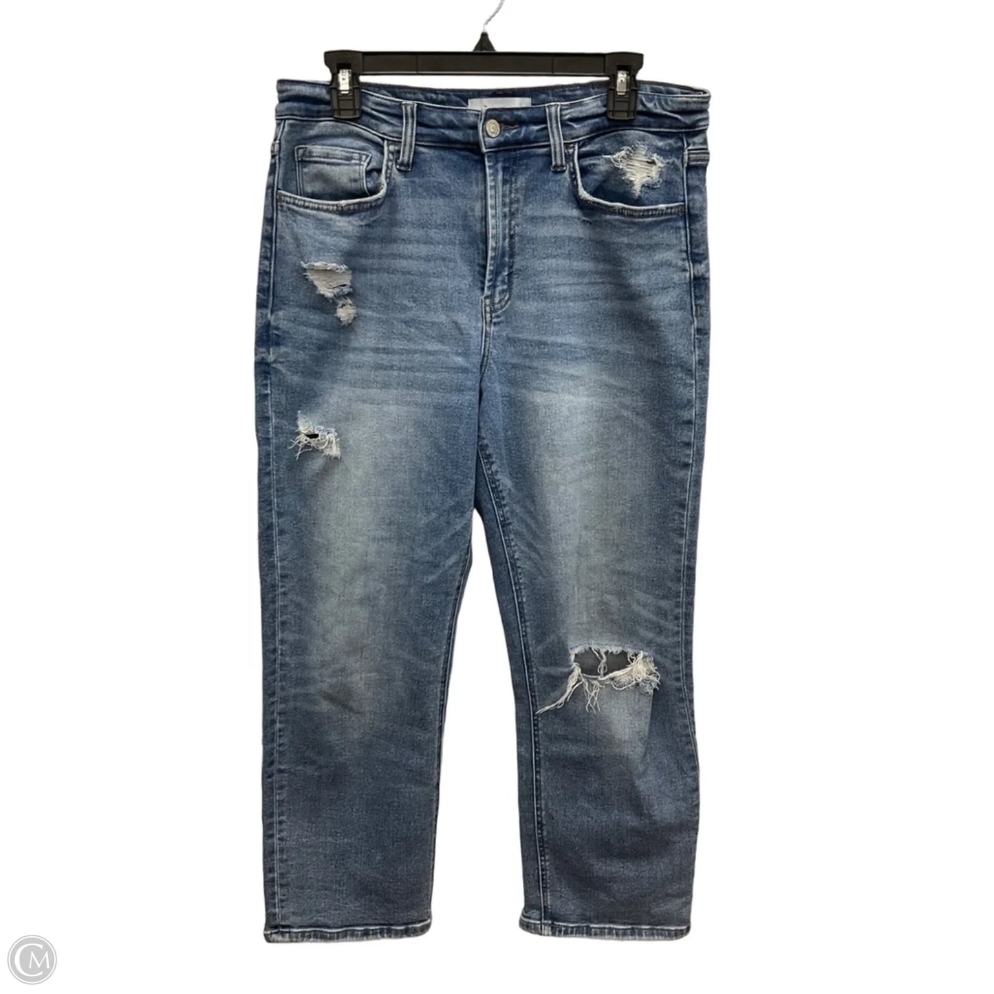 Jeans Straight By Vervet In Blue Denim, Size: 10