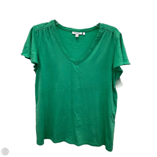 Top Short Sleeve By Chicos In Green, Size: L