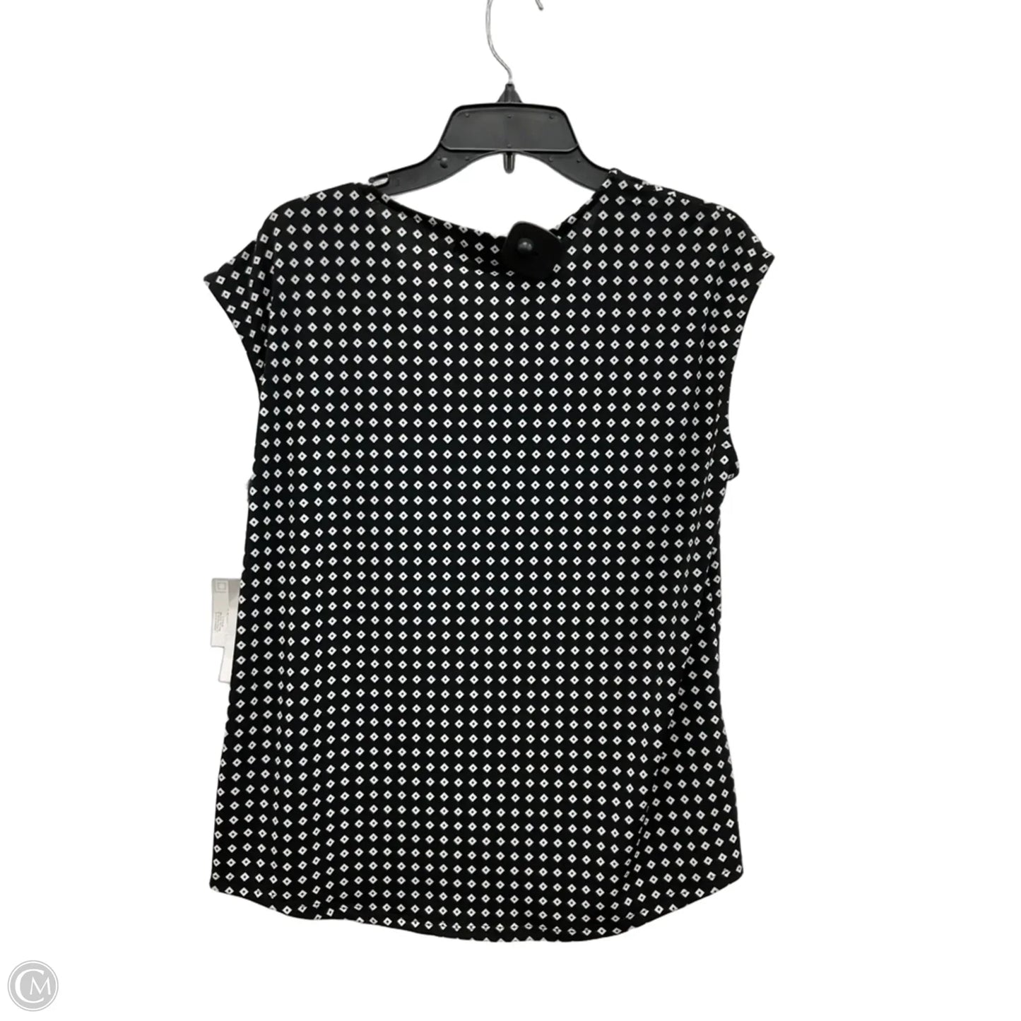 Top Sleeveless By Liz Claiborne In Black & White, Size: L
