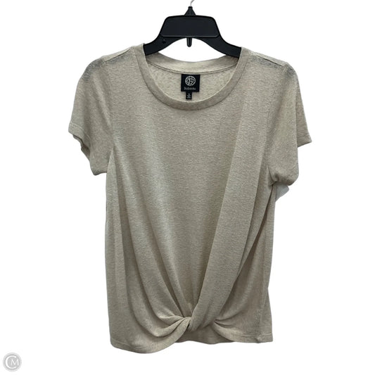 Top Short Sleeve By Bobeau In Tan, Size: S