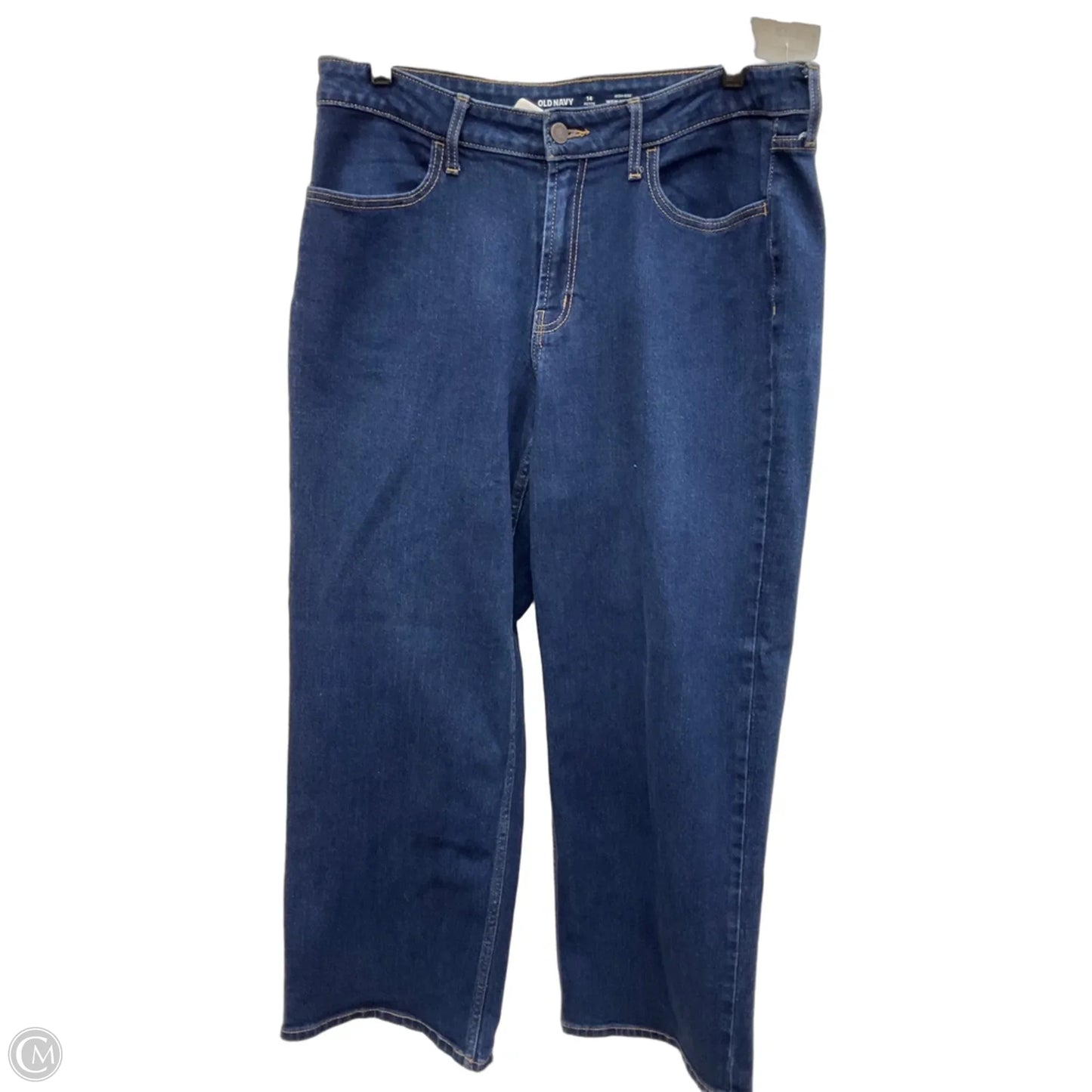 Jeans Wide Leg By Old Navy In Blue Denim, Size: 14p
