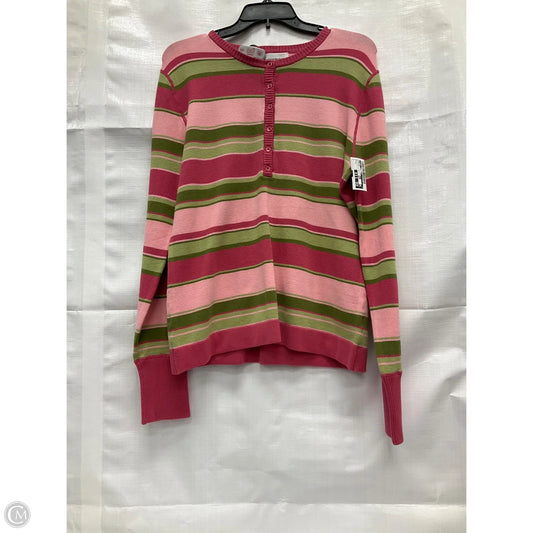 Top Long Sleeve By Jones New York In Striped Pattern, Size: L