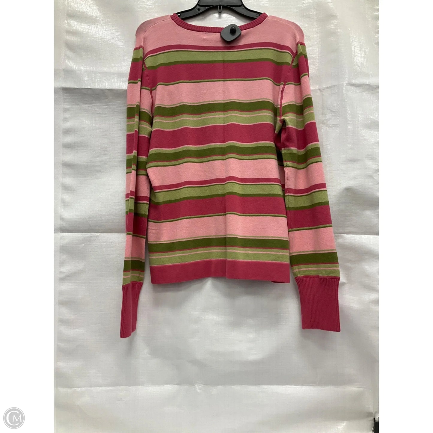 Top Long Sleeve By Jones New York In Striped Pattern, Size: L