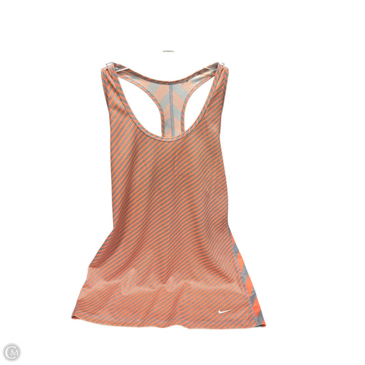 Athletic Tank Top By Nike In Orange, Size: L