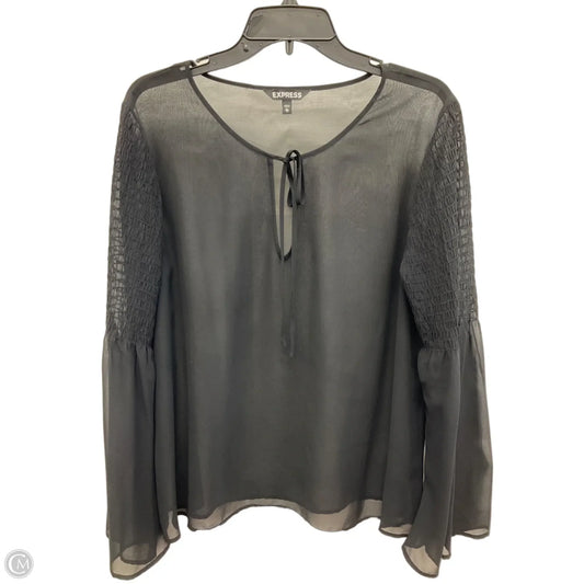 Top Long Sleeve By Express In Black, Size: Xl