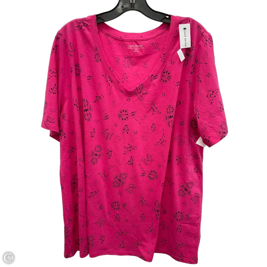 Top Short Sleeve Basic By Lane Bryant In Pink, Size: Xl