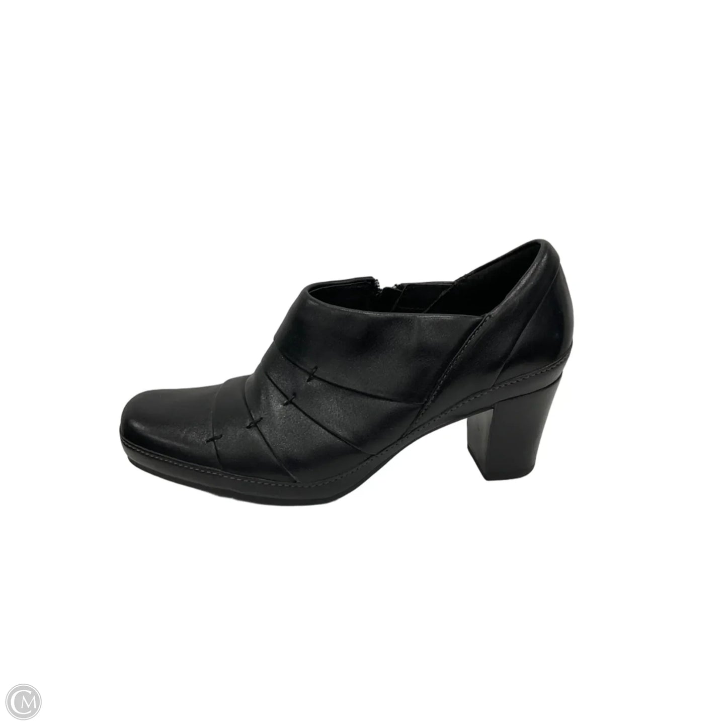 Boots Ankle Heels By Clarks In Black, Size: 10