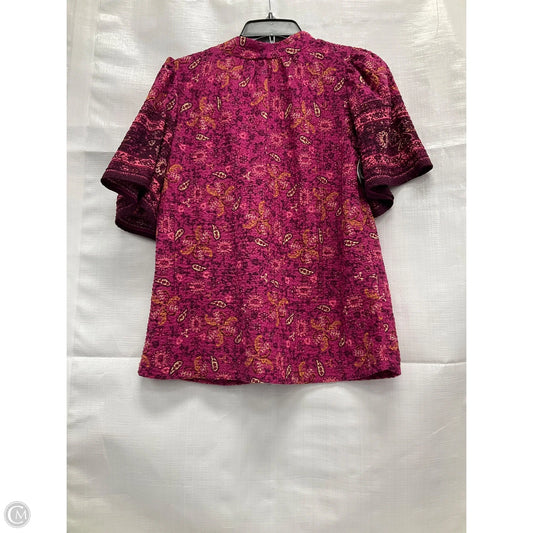 Top Short Sleeve By Loft In Pink, Size: Xs