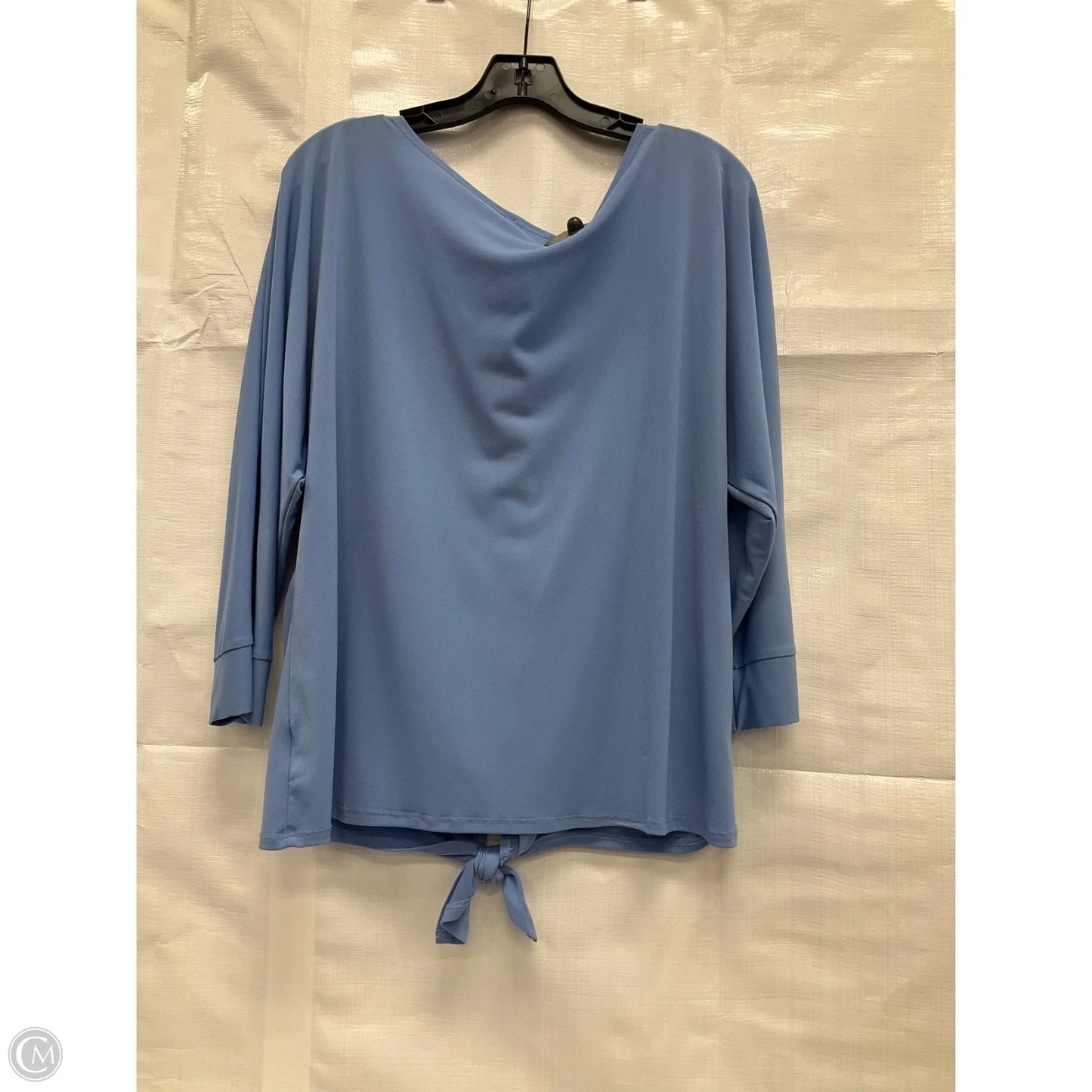 Top 3/4 Sleeve By Notations In Blue, Size: Xl