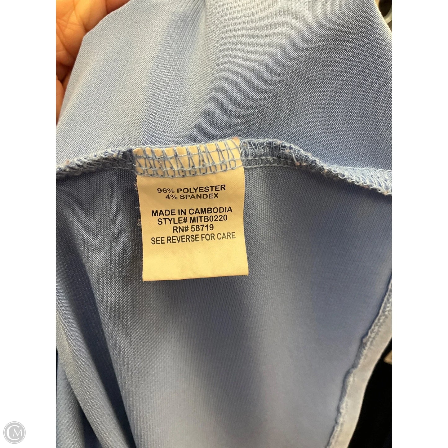 Top 3/4 Sleeve By Notations In Blue, Size: Xl
