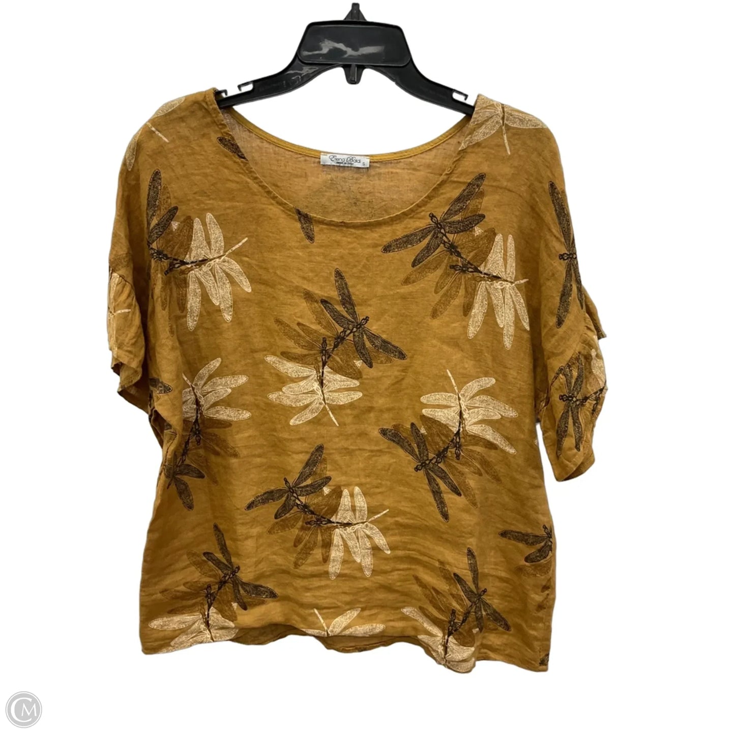 Top Short Sleeve By Clothes Mentor In Bronze, Size: S