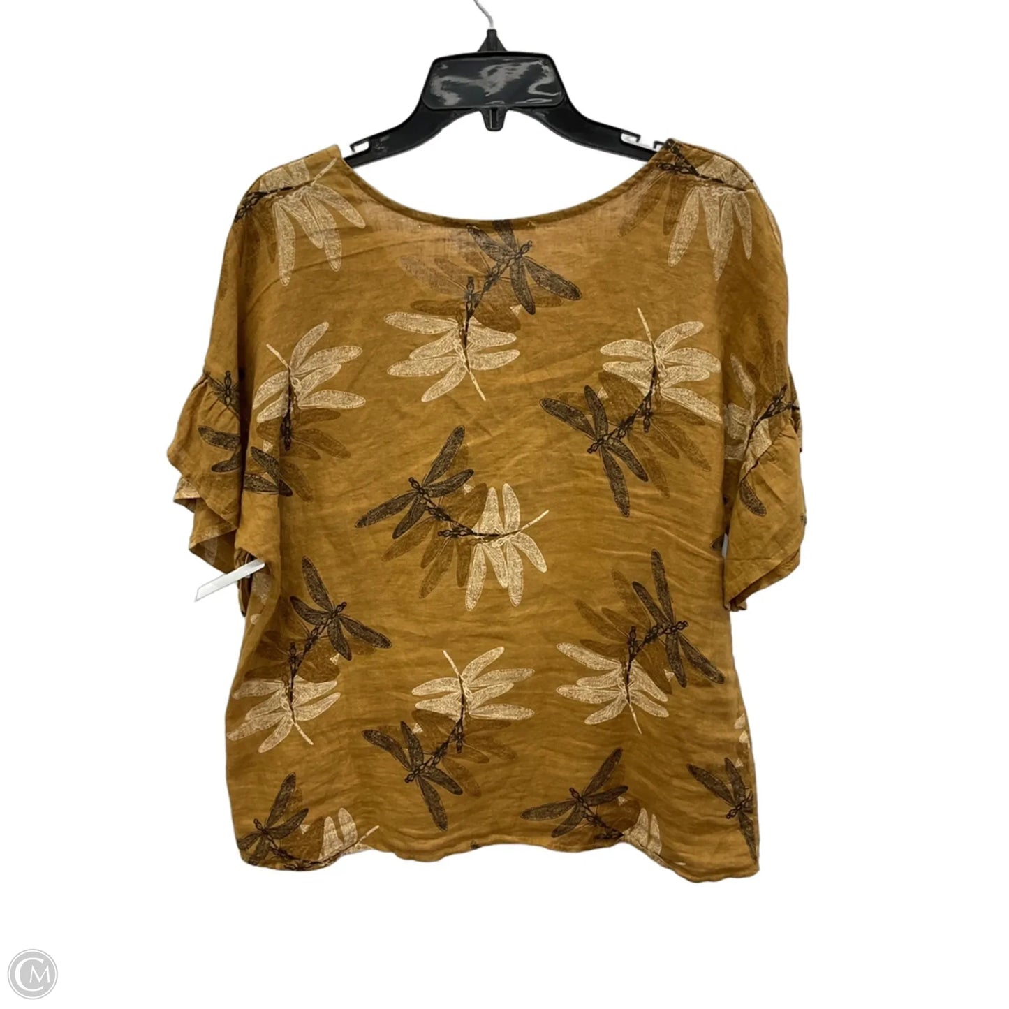 Top Short Sleeve By Clothes Mentor In Bronze, Size: S