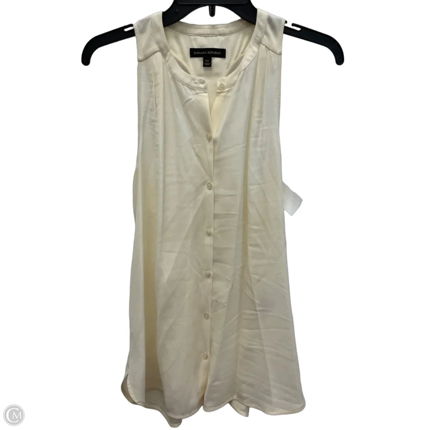 Top Sleeveless By Banana Republic In Cream, Size: Xs