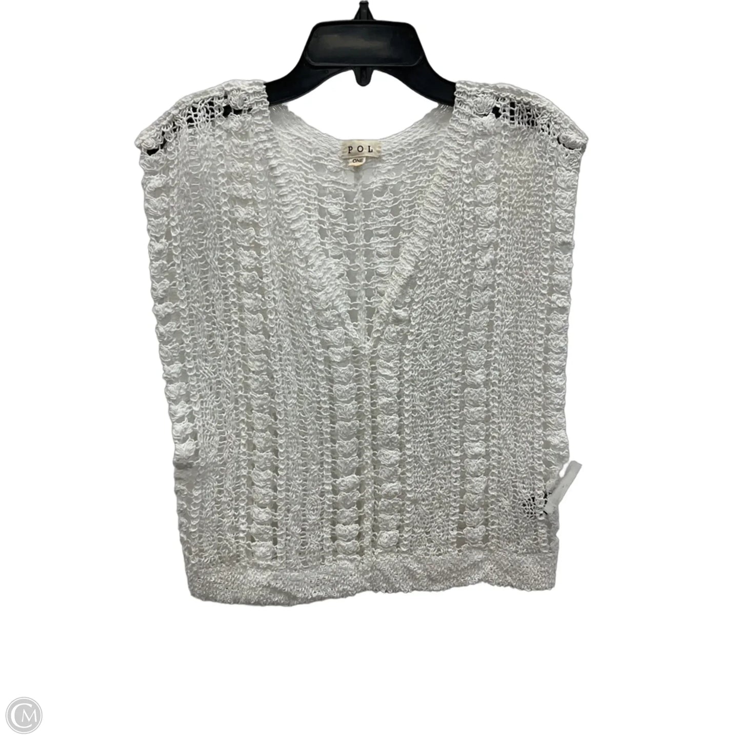 Top Short Sleeve By Pol In White, Size: Osfm