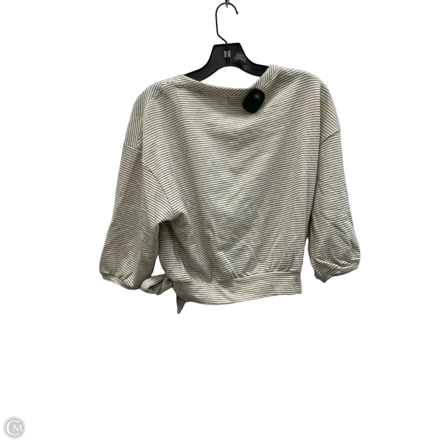 Top 3/4 Sleeve By Anthropologie In Striped Pattern, Size: Xxs