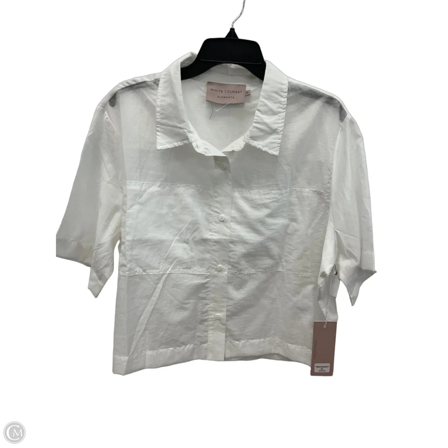 Top Short Sleeve By Clothes Mentor In White, Size: Xl