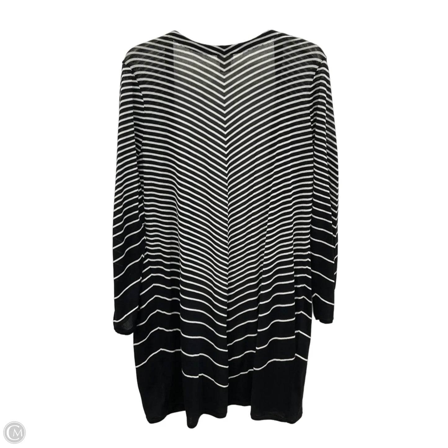 Cardigan By Chicos In Striped Pattern, Size: Xl