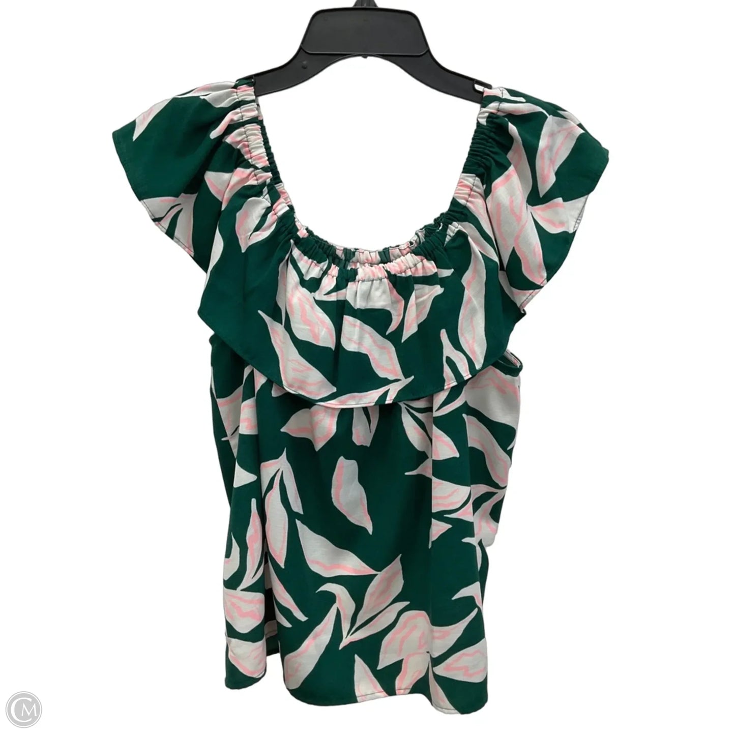 Top Short Sleeve By Nine West In Green, Size: L