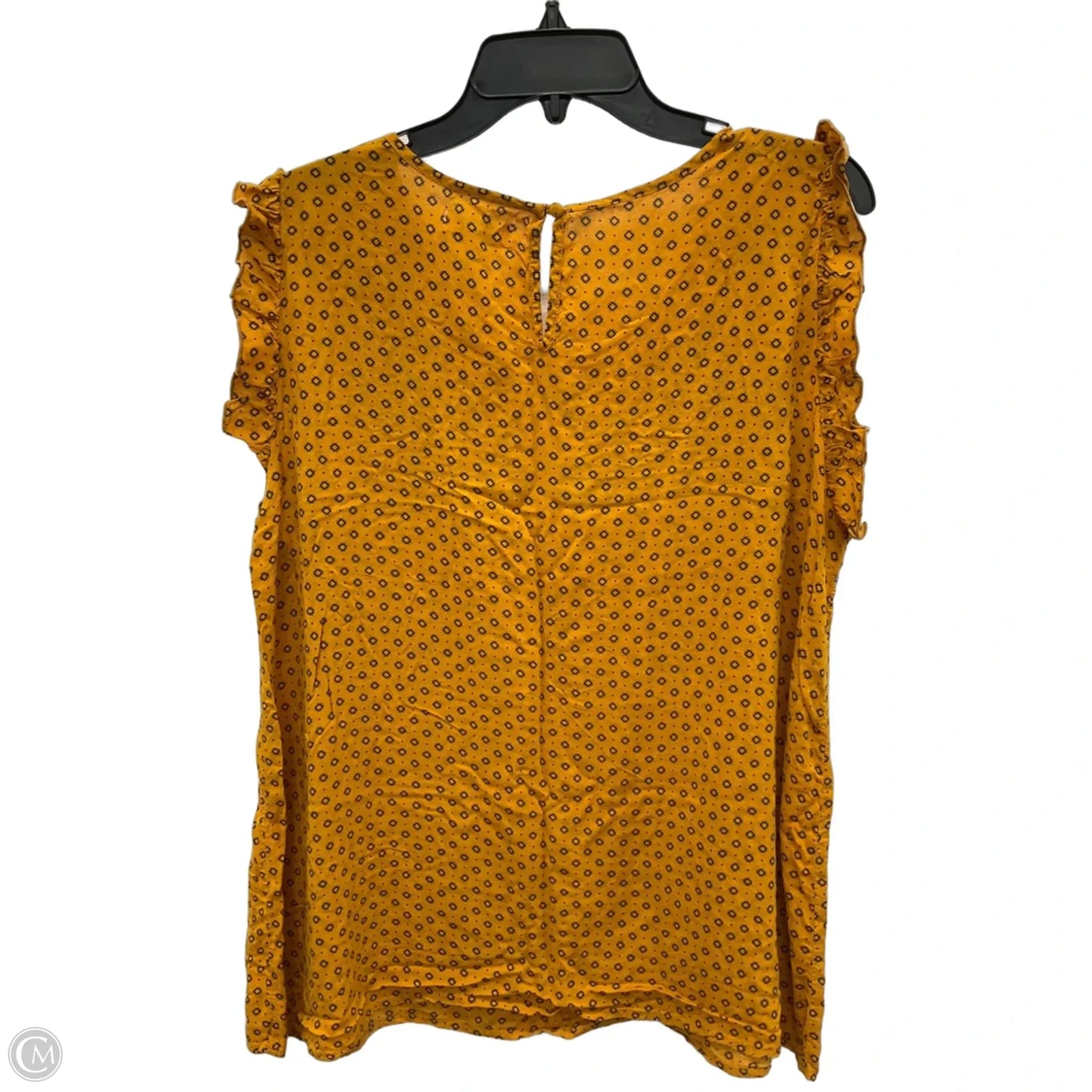 Top Short Sleeve By Grace & Lace In Yellow, Size: Xl