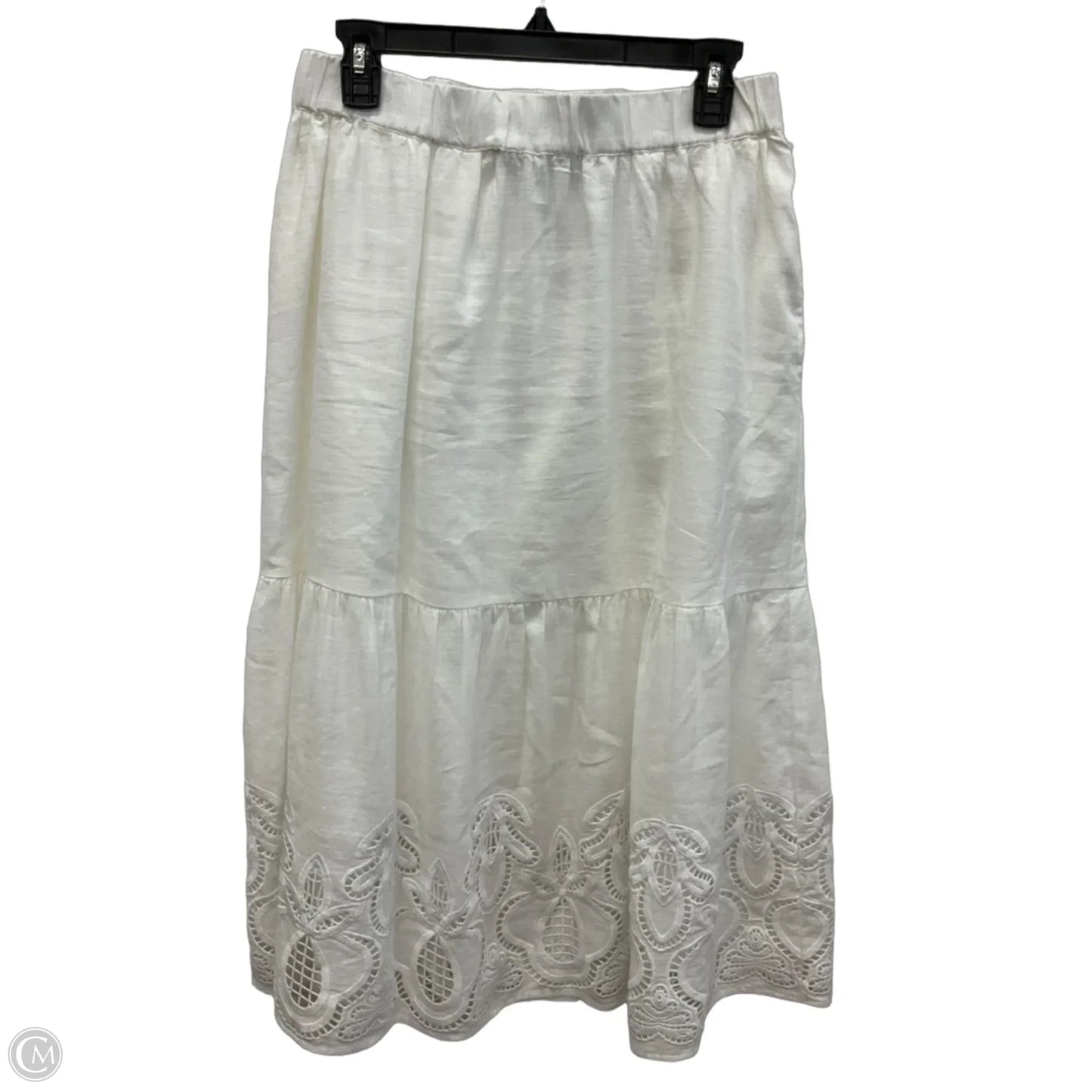 Skirt Midi By Talbots In White, Size: S