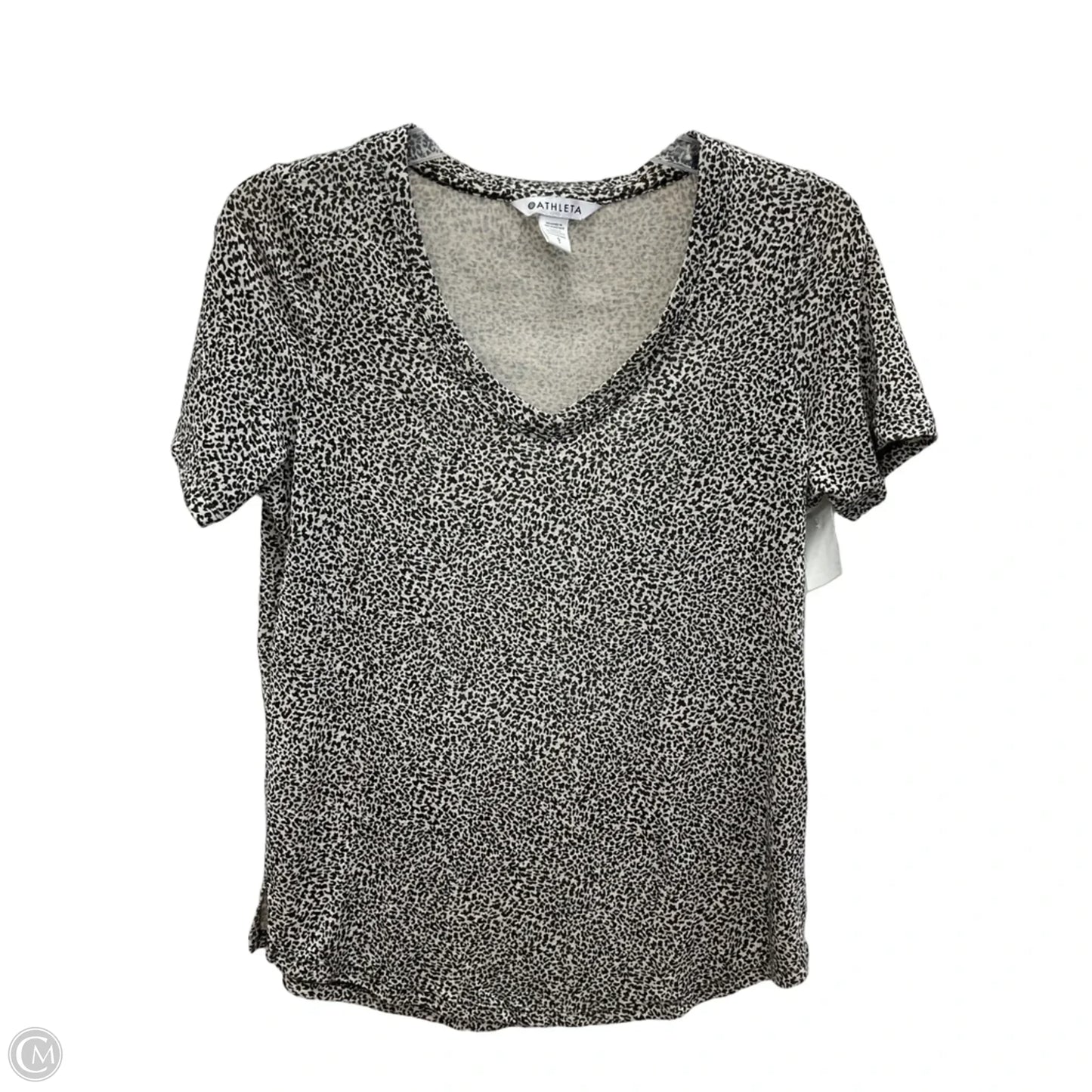 Top Short Sleeve By Athleta In Animal Print, Size: S