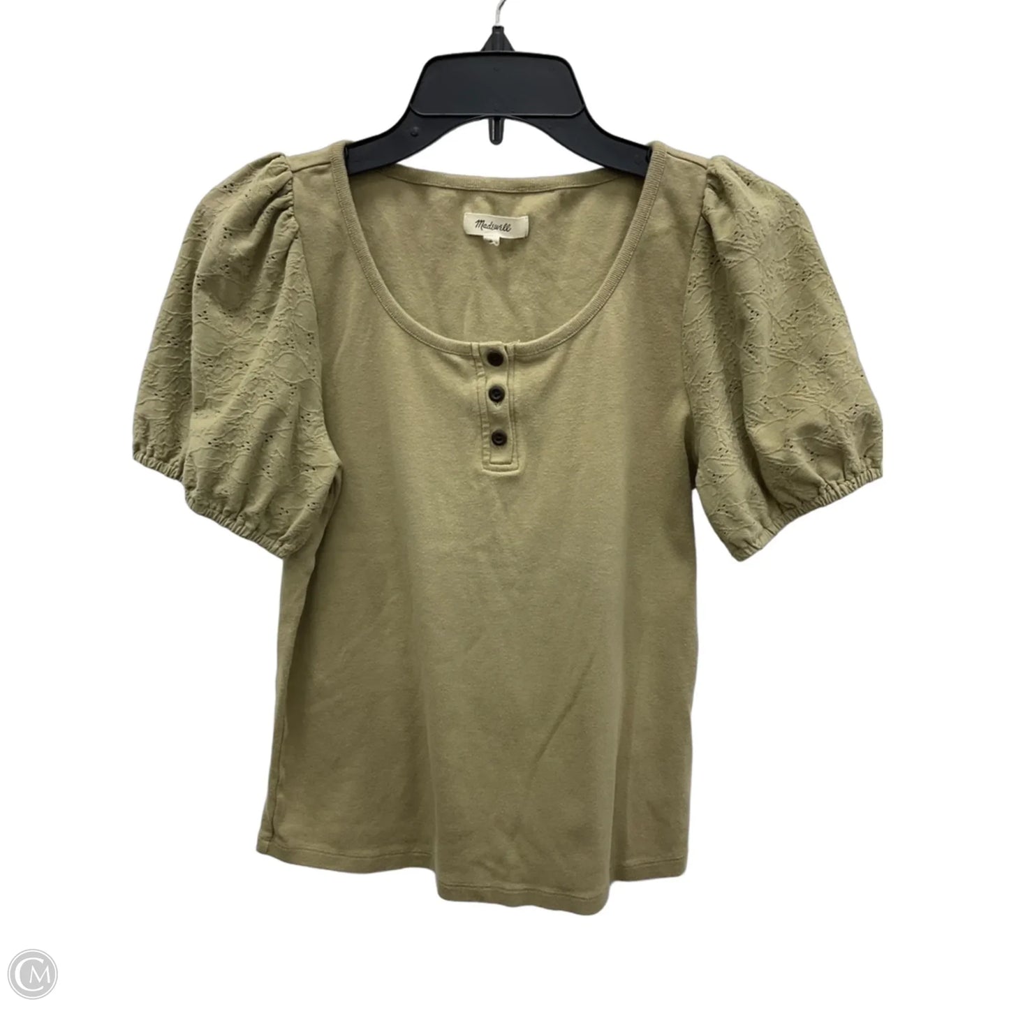 Top Short Sleeve By Madewell In Green, Size: S