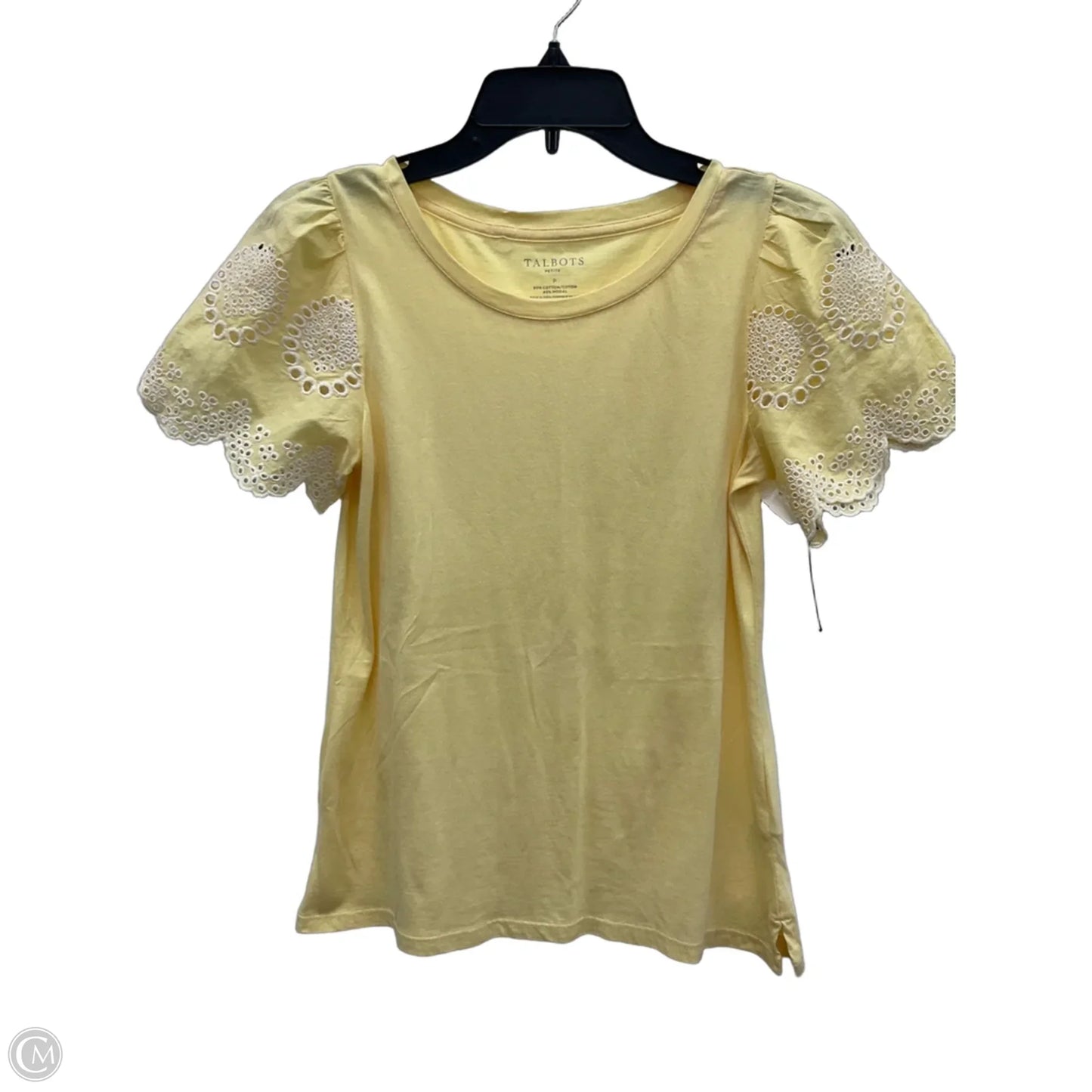 Top Short Sleeve By Talbots In Yellow, Size: Sp