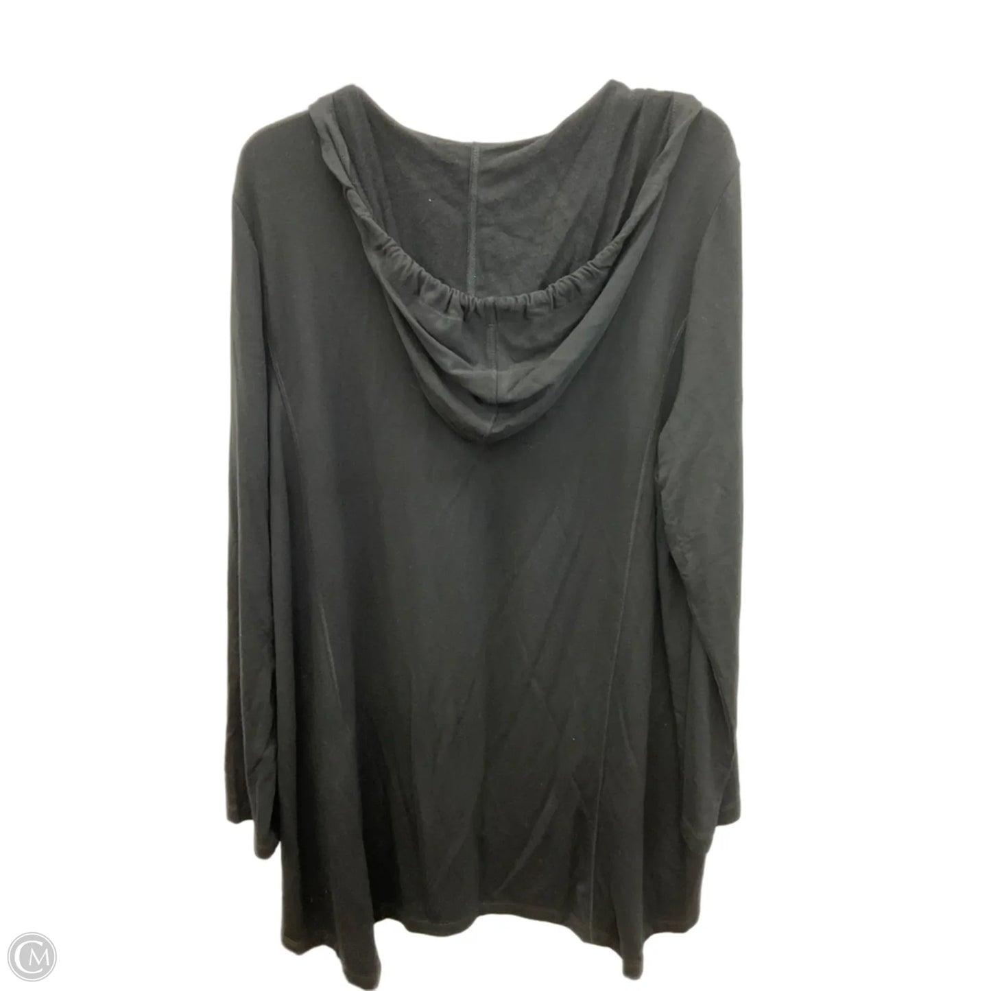 Athletic Top Long Sleeve Hoodie By Chicos In Black, Size: Xl