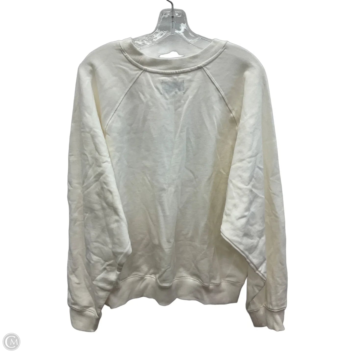 Athletic Top Long Sleeve Crewneck By Old Navy In White, Size: L