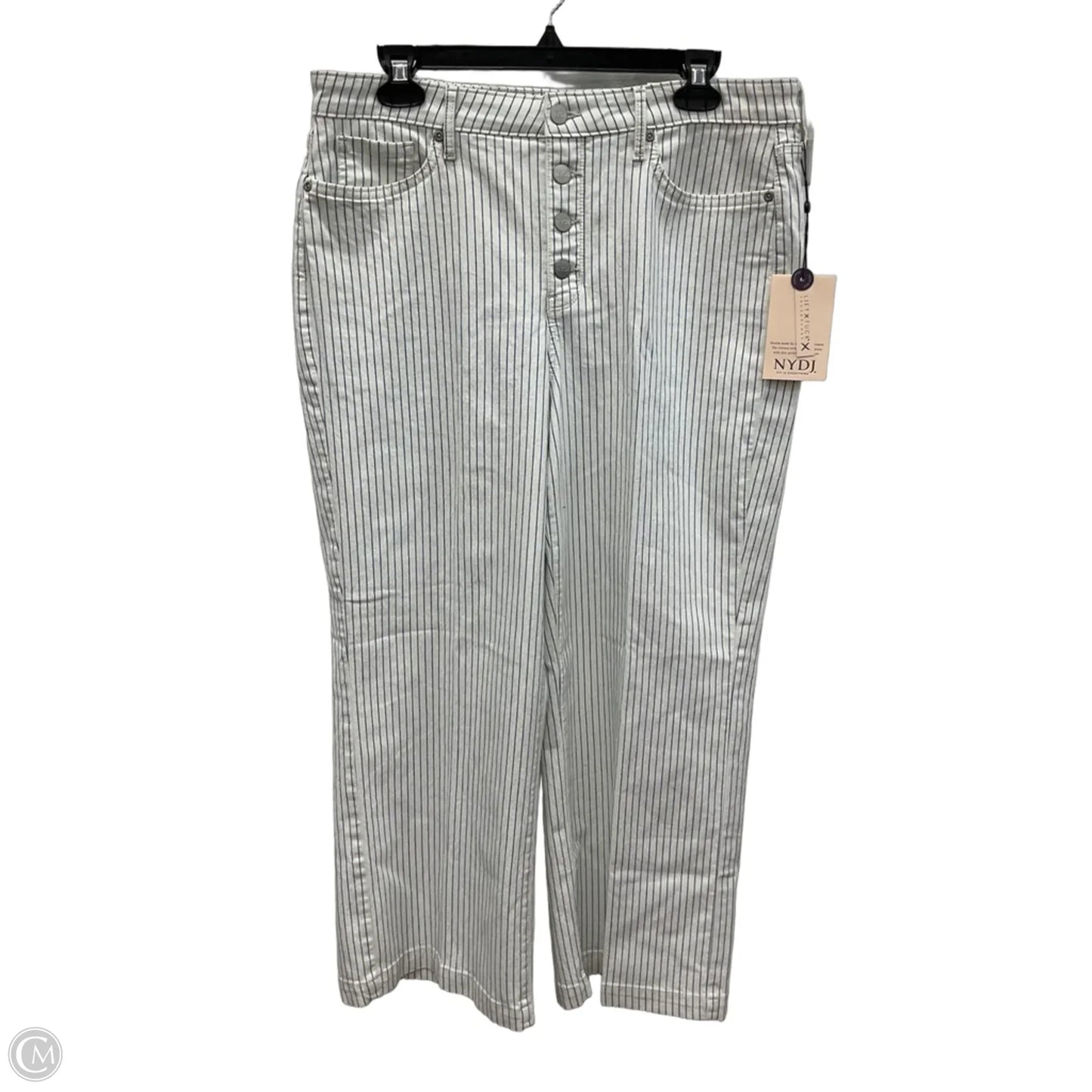 Pants Wide Leg By Not Your Daughters Jeans In Striped Pattern, Size: 10