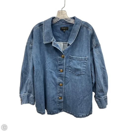 Blouse Long Sleeve By Talbots In Blue Denim, Size: 2x