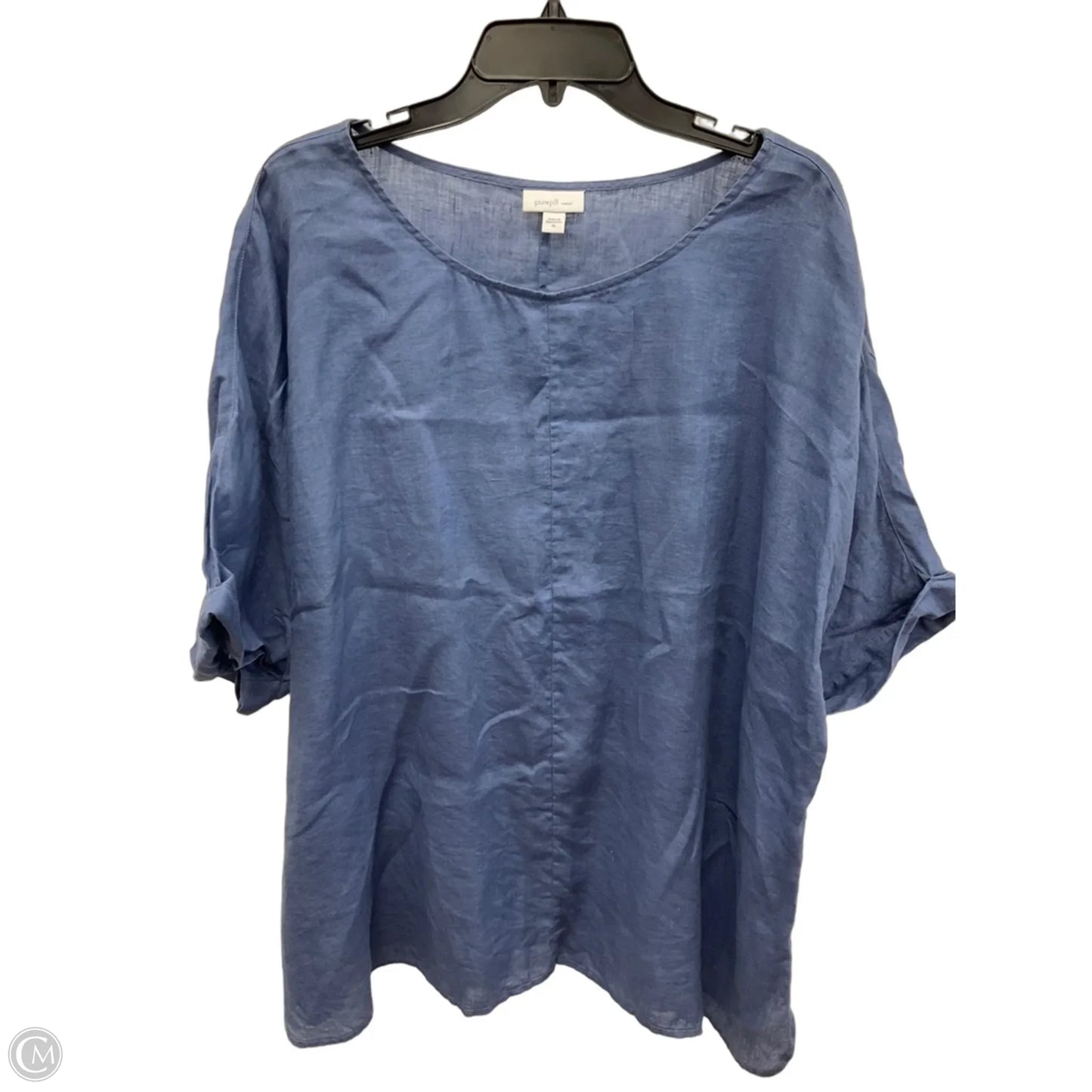 Top Short Sleeve By Pure Jill In Blue, Size: Xl