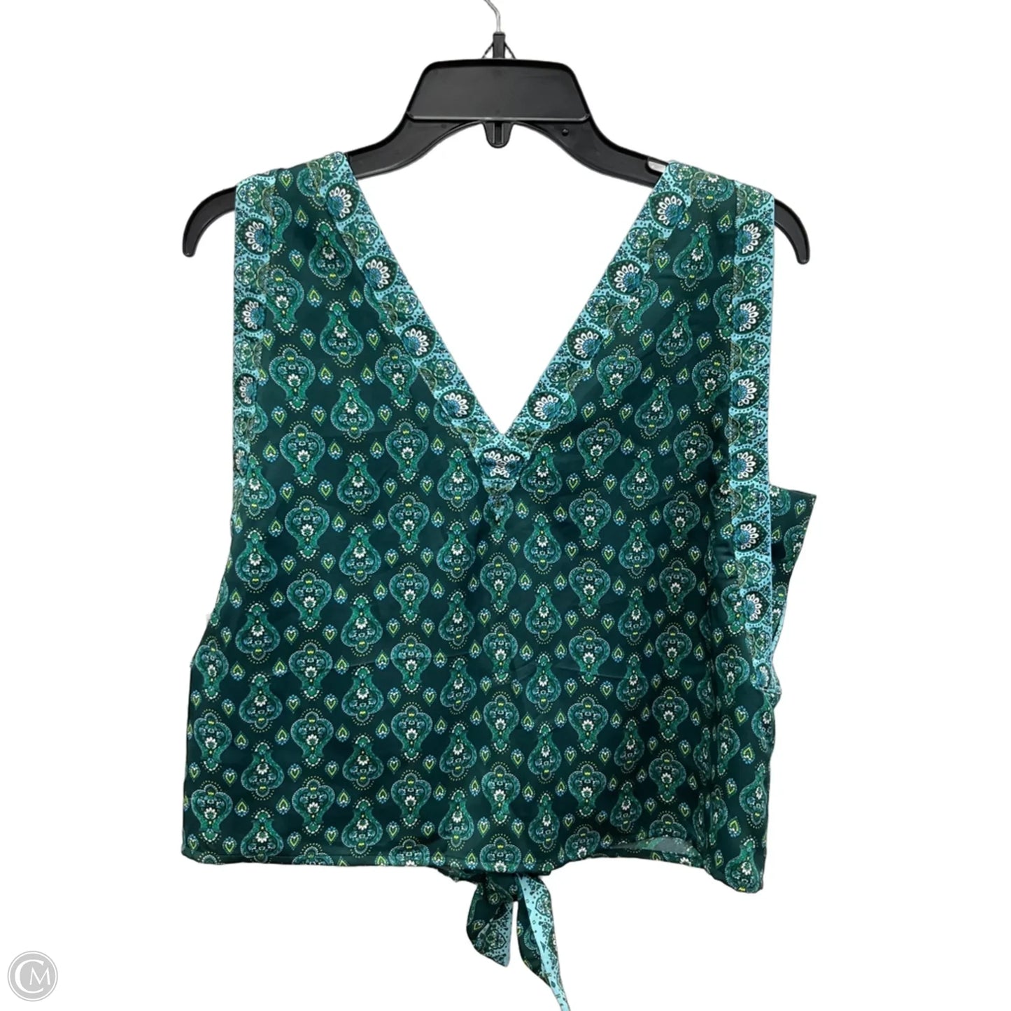 Top Sleeveless By Loft In Green, Size: M