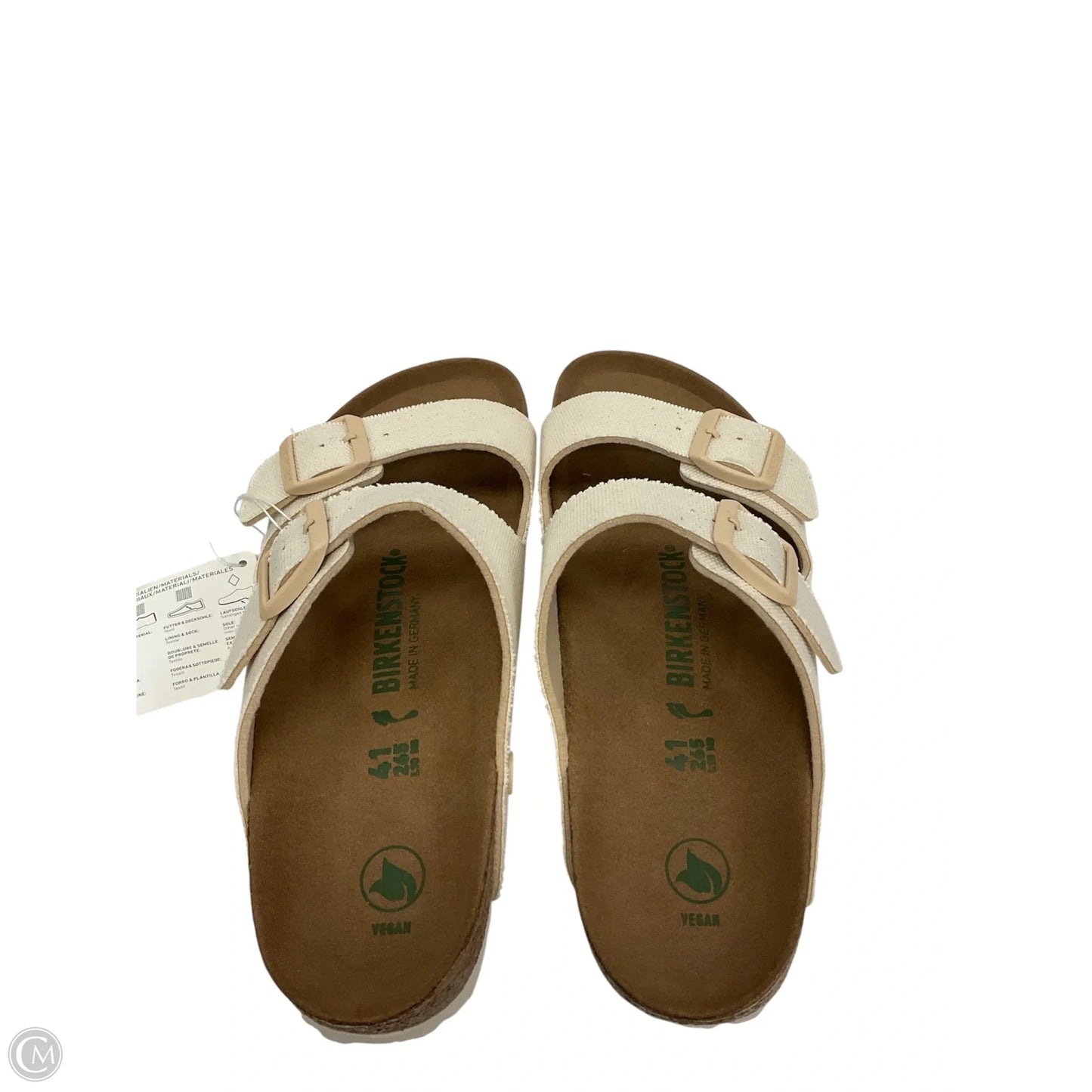 Sandals Flats By Birkenstock In Cream, Size: 10